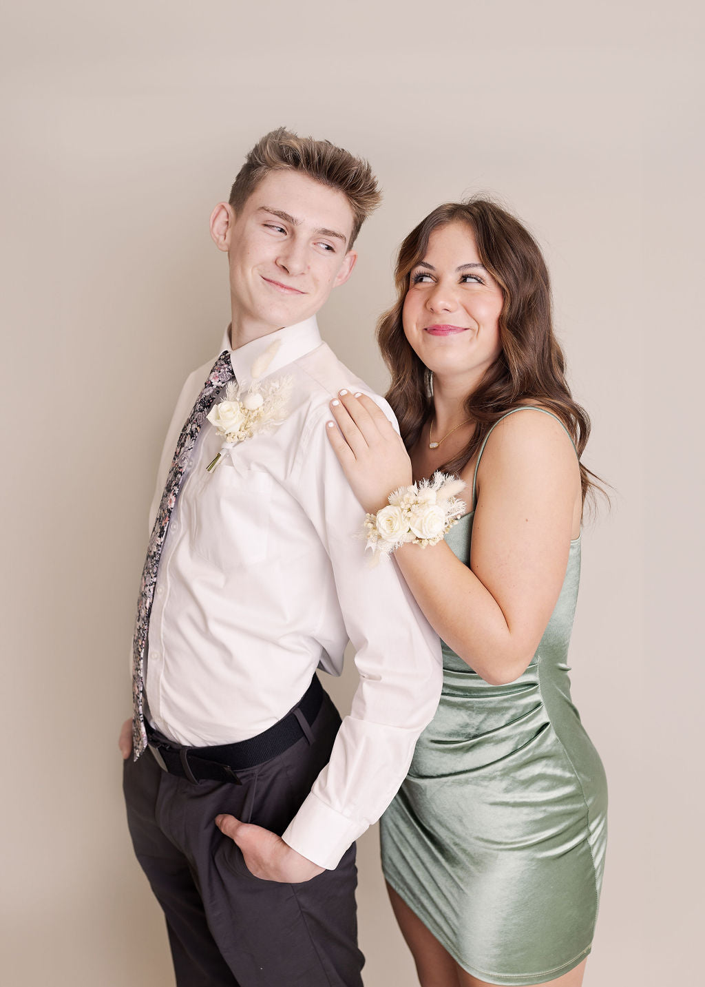 White and Cream Preserved Boutonniere