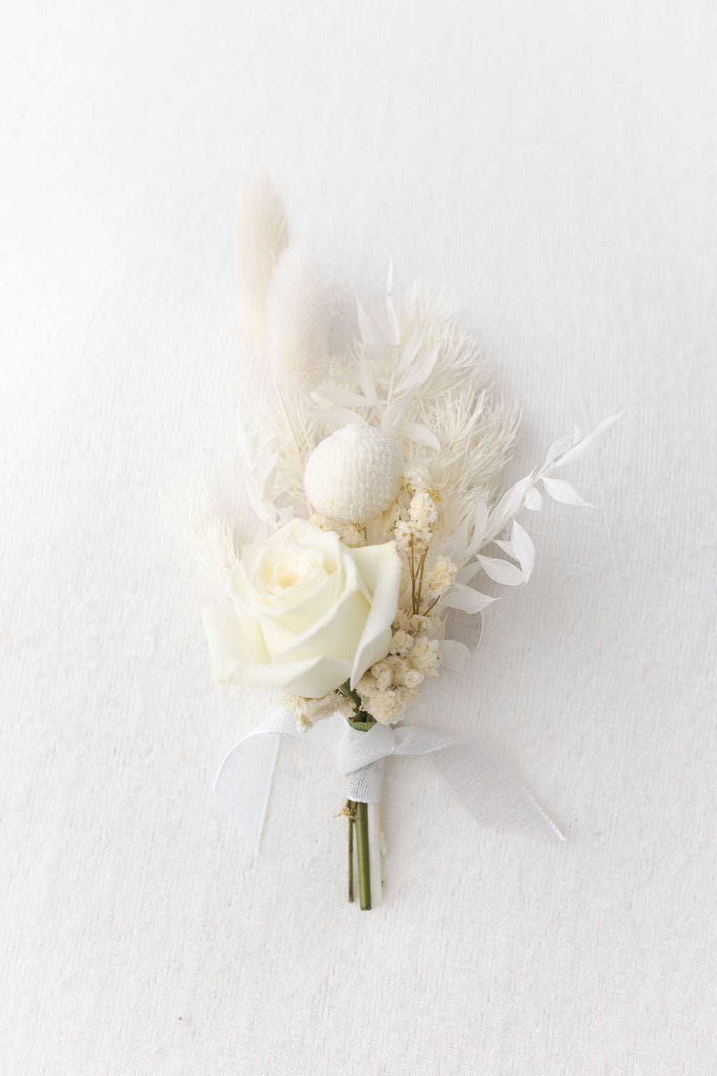 White and Cream Preserved Boutonniere